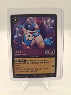 Disney LORCANA Genie Supportive Friend Rare Cold Foil 54/204 En9 - Image 1