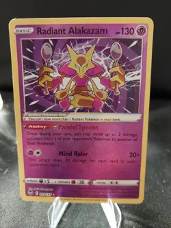 Pokemon Card Radiant Alakazam Silver Tempest 059/195 Near Mint - Image 2
