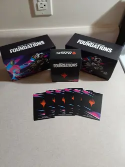 Lot of 2 MTG Foundations Card Storage Bundle Boxes/Pre Release Deck Box/Dividers - Image 1