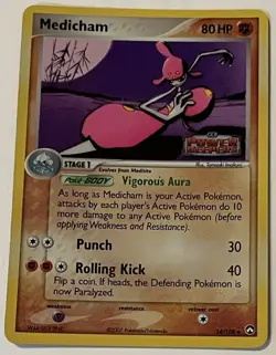 Medicham Power Keepers Reverse Holo Stamped Pokemon Card 34/108 EX - Image 1