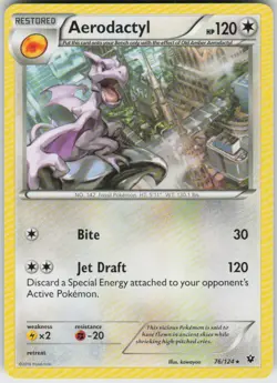 AERODACTYL 76/124 FATES COLLIDE POKEMON RARE NM/M - Image 1