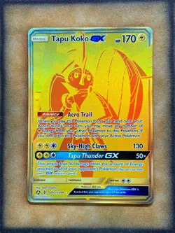 Pokemon Tapu Koko GX SV93/SV94 Hidden Fates Shiny Vault Shiny Holo Rare NM - Image 1