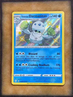 Pokemon Galarain Darmanitan SV024/SV122 Shining Fates Shiny Vault Shiny Holo NM - Image 1