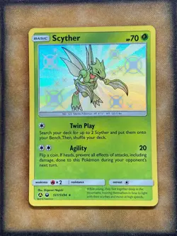 Pokemon Scyther SV1/SV94 Hidden Fates Shiny Vauly Shiny Holo Rare NM - Image 1