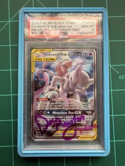 Pokemon Mewtwo Mew GX SM191 SM BlackStar Promo Holo Autographed Dan Green PSA10 - Image 2