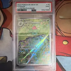 Pokemon Ivysaur 167/165 Scarlet & Violet 151 Illustration Rare Holo PSA 9 - Image 1