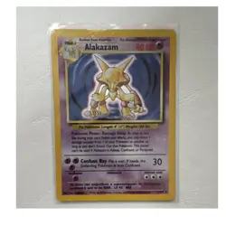 Pokemon Alakazam 1/102 Base Set Holo Rare Wizards 1999 English Card - Image 1