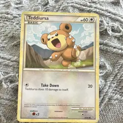 Pokemon TCG Teddiursa Unleashed 65/95 Common Basic 2010 English 60 HP - Image 1