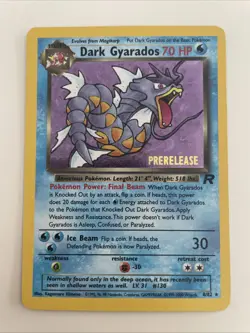 Pokemon TCG Dark Gyarados Holo Rare Card 8/82 Prerelease - Image 1