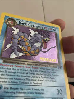 Pokemon TCG Dark Gyarados Holo Rare Card 8/82 Prerelease - Image 4