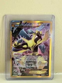 Pokemon Alakazam EX Secret Rare Full Art Holo 125/124 Fates Collide Card - Image 1