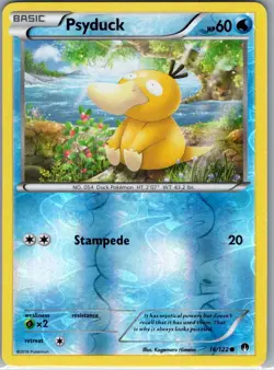 Psyduck 16/122 Reverse Holo XY - BREAKpoint - Pokemon Card - NM - Image 1