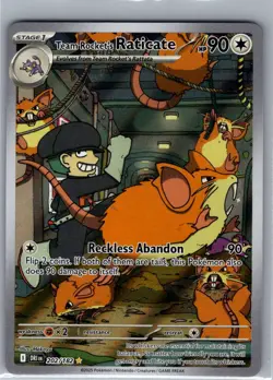 Team Rocket's Raticate 202/182 SV10: Destined Rivals - Pokemon Card - NM - Image 1