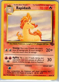 Rapidash 44/64 Non Holo Jungle - Pokemon Card - LP - Image 1