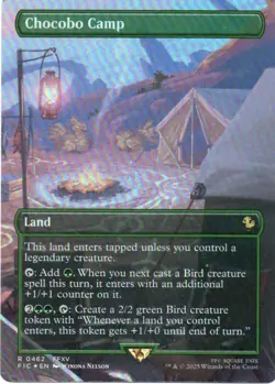 MTG: Final Fantasy Commander: Foil Borderless Chocobo Camp: LP Condition - Image 1