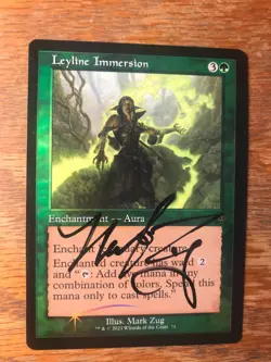 Magic the Gathering MTG foil Leyline Immersion MotM signed NM - Image 2