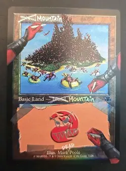 Mountain (7126) Secret Lair Drop MTG Foil Near Mint (Deadpool) - Image 1