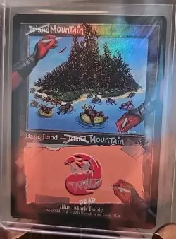Mountain (7126) Secret Lair Drop MTG Foil Near Mint (Deadpool) - Image 3