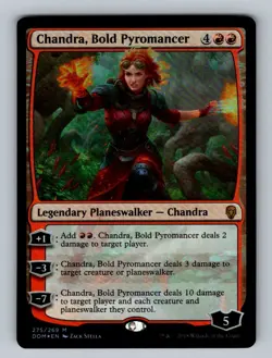 Chandra, Bold Pyromancer 275 Mythic Dominaria Magic: The Gathering Foil MP - Image 1