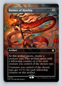 Banner of Kinship (Borderless) 352 R Foundations Magic: The Gathering NM/M - Image 1