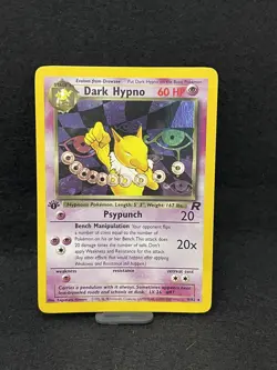 Dark Hypno 9/82 1st Edition Holo Rare Team Rocket Pokemon Card - Image 1