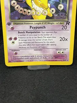 Dark Hypno 9/82 1st Edition Holo Rare Team Rocket Pokemon Card - Image 3