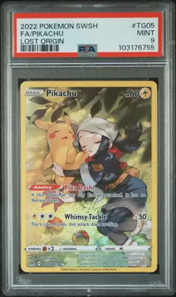 Pikachu 2022 Pokemon Lost Origin PSA 9 #TG05 - Image 1
