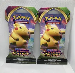 2 Pokemon TCG: Sword & Shield—Vivid Voltage booster pack featuring Pikachu - Image 1