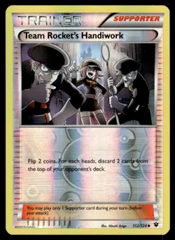 2016 XY Fates Collide Reverse Holo Team Rocket’s Handiwork UNplayed NM-Mint #112 - Image 1