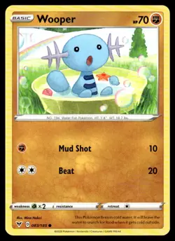 2020 Sword & Shield - Vivid Voltage Wooper UNplayed NM-Mint #83 - Image 1