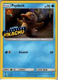 Psyduck - (Detective Pikachu Stamped) SM199 SM Promos - Pokemon Card - NM - Image 1