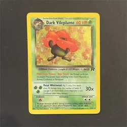 Pokemon Dark Vileplume 13/82 Team Rocket Holo Rare WOTC MP - Image 1
