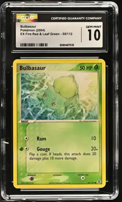 2004 Pokemon Ex Fire Red Leaf Green Bulbasaur #55 CGC 10 - Image 1
