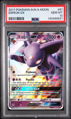 Espeon Gx Pokemon Sun & Moon 61/149 PSA 10 - Image 1