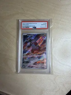 2023 Pokemon Groudon 199/182 SV04: Paradox Rift Illustration Rare Holo PSA 10 - Image 1