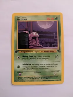 1st Edition Grimer 48/62 Fossil Set - Common Pokemon Card - NM/Mint - Image 1