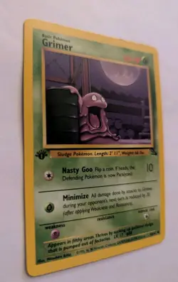 1st Edition Grimer 48/62 Fossil Set - Common Pokemon Card - NM/Mint - Image 3