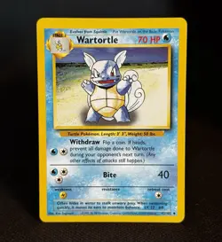 Wartortle 42/102 Uncommon Base Set Unlimited Pokemon NM - Image 1