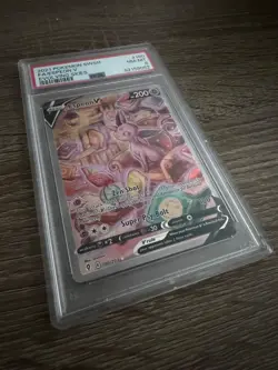 Espeon V 180/203 Pokemon TCG Evolving Skies Full Art Holo PSA 8 - Image 3