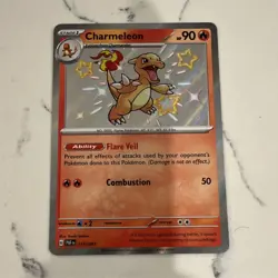 Pokemon Charmeleon 110/091 SV: Paldean Fates Shiny Rare Holo 90 HP Card - Image 1