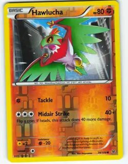 Hawlucha - Reverse Holo - 39/108 Roaring Skies - Pokemon TCG - 2015 - Image 1