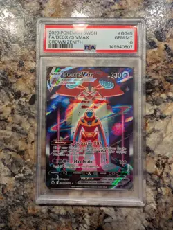 Pokemon Deoxys VMAX GG45 Crown Zenith Ultra Rare Holo Full Art PSA 10 - Image 1