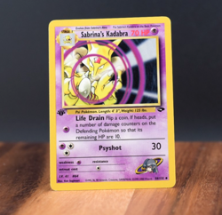 Sabrina's Kadabra 58/132 Gym Challenge 1st Edition Pokemon Card WOTC - Image 1