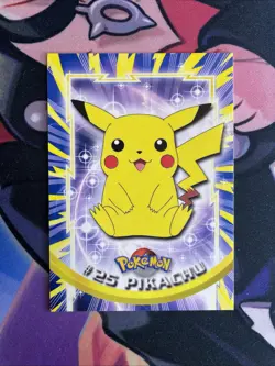 1999 Topps Tv Series Pikachu #25 Topps Blue Label Edition Non Holo Pokemon Card - Image 1