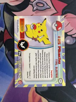 1999 Topps Tv Series Pikachu #25 Topps Blue Label Edition Non Holo Pokemon Card - Image 4