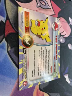 1999 Topps Tv Series Pikachu #25 Topps Blue Label Edition Non Holo Pokemon Card - Image 5