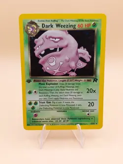 Dark Weezing 1st Edition Holo Rare Team Rocket 14/82 Pokemon Card - WOTC 1999 - Image 1