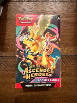 Pokemon Mega Evolution Ascended Heroes Booster Bundle 6 Packs Sealed - Image 1