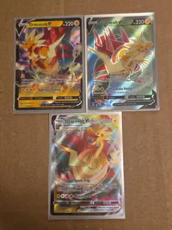 Pokemon Evolving Skies Dracozolt Vmax and V 3 Cards Pack Fresh NM Holo - Image 1