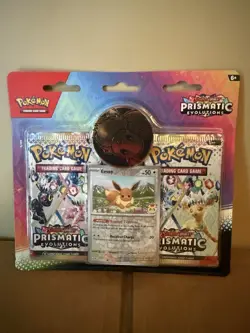 Pokemon Prismatic Evolutions 2-Pack Blister - 2025 Eevee Pokemon Day Promo - New - Image 1